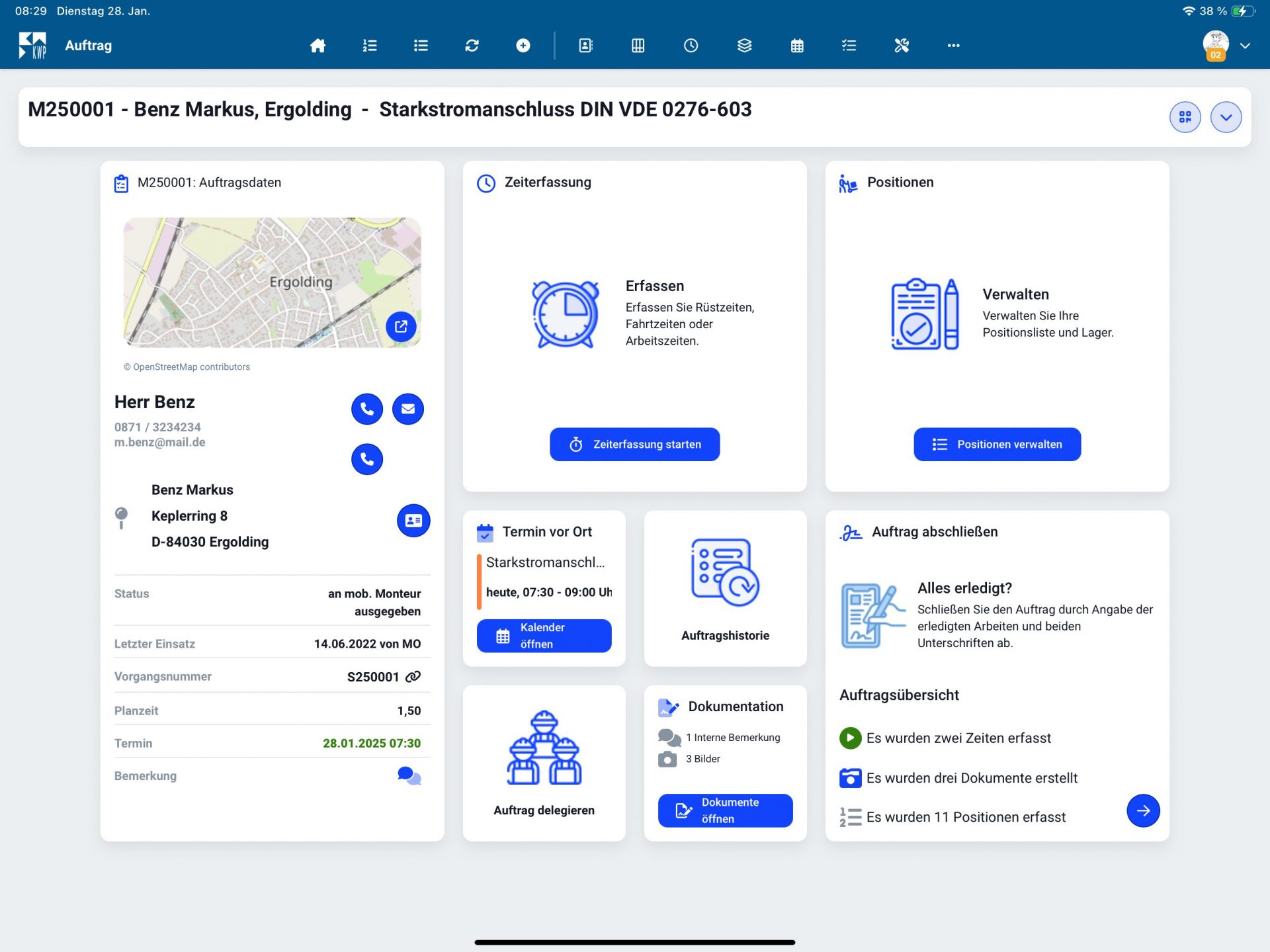KWP Mobiler Monteur Neu_Auftrag