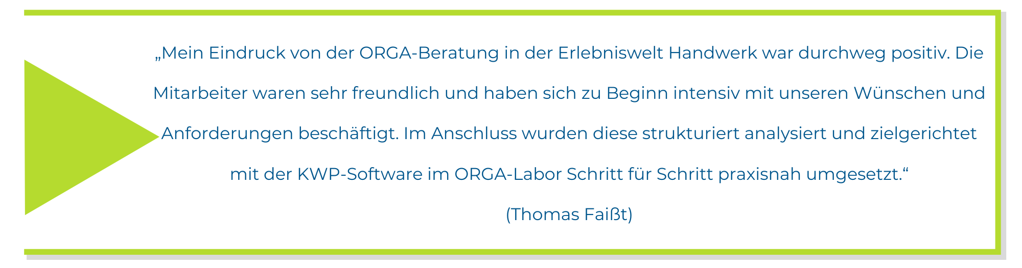 ORGA-Feedback Thomas Faißt